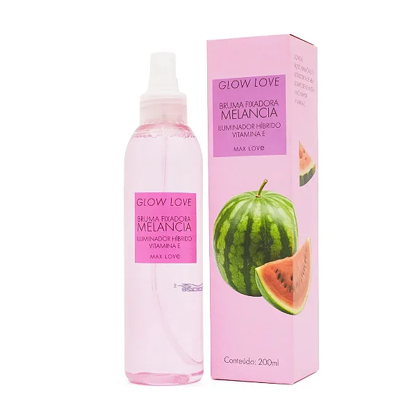 Bruma Fixadora Melancia Max Love 200ml – Hidratação, Frescor e Make Perfeita
