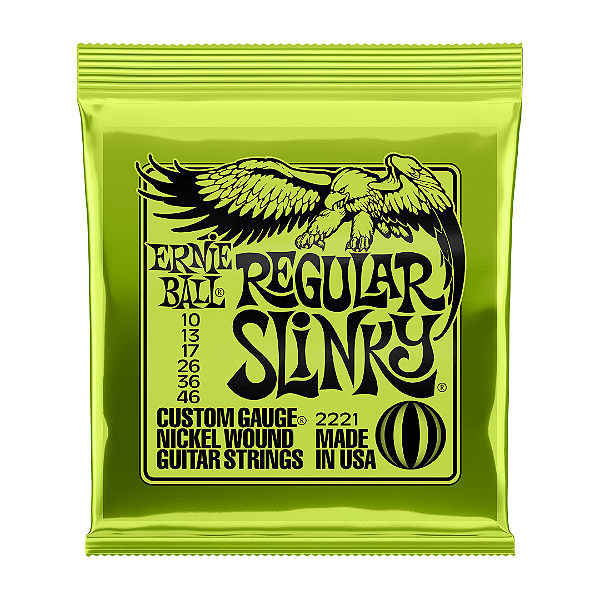 Encordoamento Para Guitarra Ernie Ball Regular Slinky .010