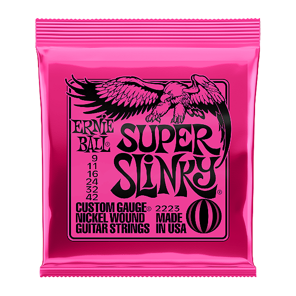 Encordoamento Para Guitarra Ernie Ball Super Slinky .009