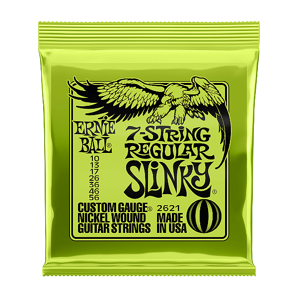Encordoamento para Guitarra 7 Cordas Regular Slinky .010