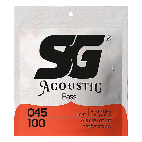 Encordoamento Para Baixolão 4 Cordas Sg .045 Phosphor Bronze