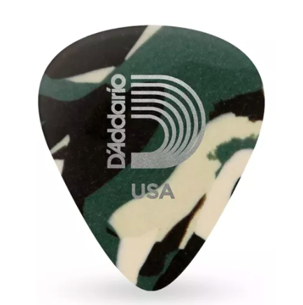 Palheta Para Guitarra D'addario Celulóide Camuflada 1.25mm