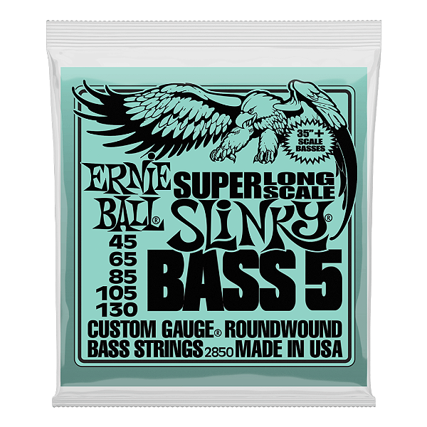 Encordoamento Baixo 5 Corda Ernie Ball Super Long Scale .045