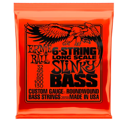 Encordoamento Baixo 6 Corda Ernie Bal Slinky Long Scale .032 2838