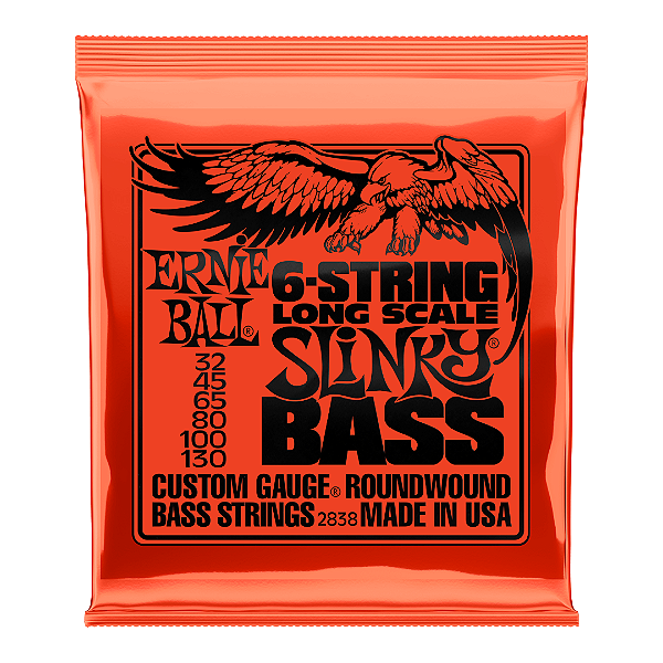Encordoamento Baixo 6 Cordas Ernie Ball Slinky Long Scale .032