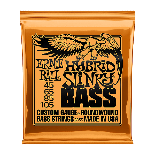 Encordoamento Baixo 4 Cordas Ernie Ball Hybrid Slinky .045