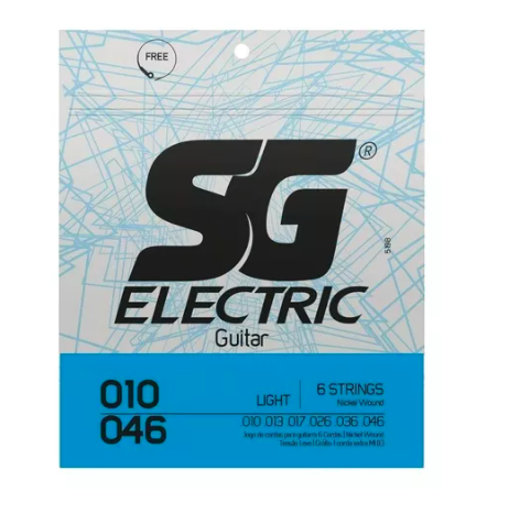 Encordoamento Para Guitarra Sg Níquel 010 46 5198