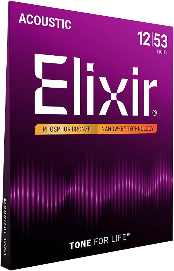 Encordoamento para Violão Aço Elixir Nanoweb Phosphor Bronze .012
