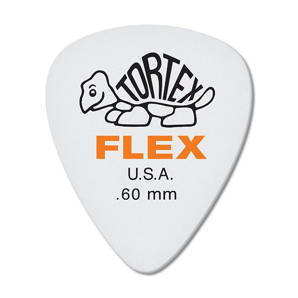 Palheta p/ Guitarra Dunlop Tortex Flex Standard .60 Laranja
