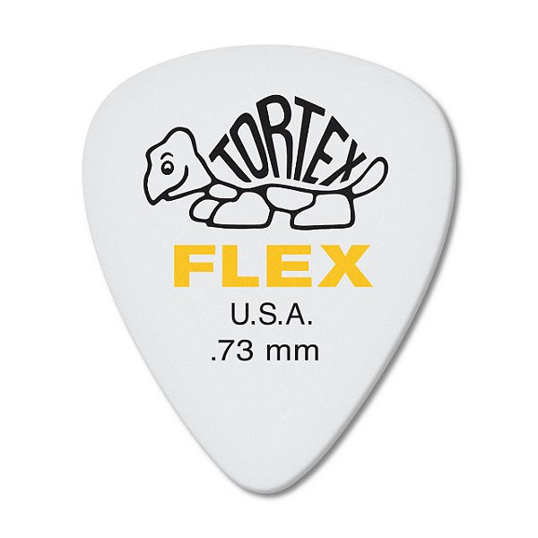 Palheta p/ Guitarra Dunlop Tortex Flex Standard .73 Amarela