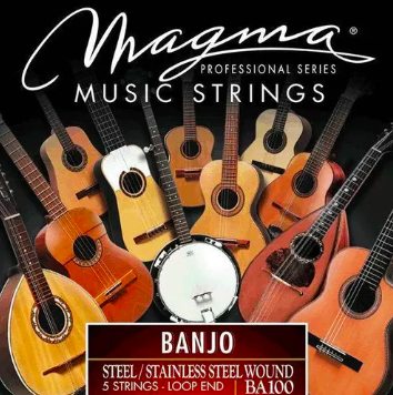 Encordoamento Magma Banjo 5 Cordas Aço Inox, Loop End (laço)