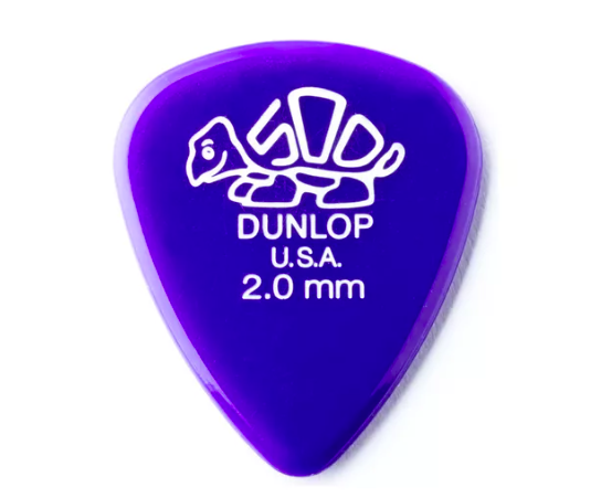 Palheta Para Guitarra Dunlop Delrin 500 2.0 Mm