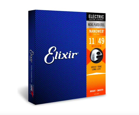 Encordoamento Para Guitarra Elixir Nanoweb .011 Medium
