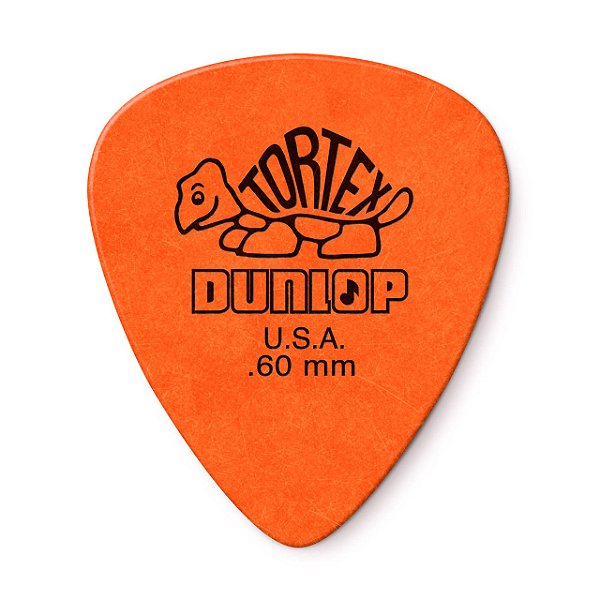 Palheta Para Guitarra Dunlop Tortex Standard .60 Laranja