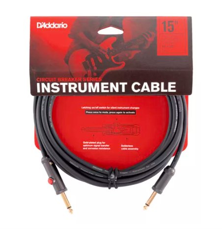 CABO PRA INSTRUMENTO DADDARIO 4.57M 15FT PONTA RETA