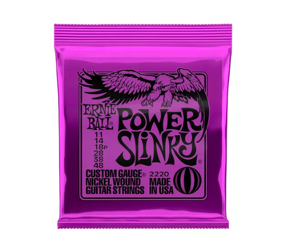 Encordoamento Para Guitarra Ernie Ball Power Slinky 011 48 2220