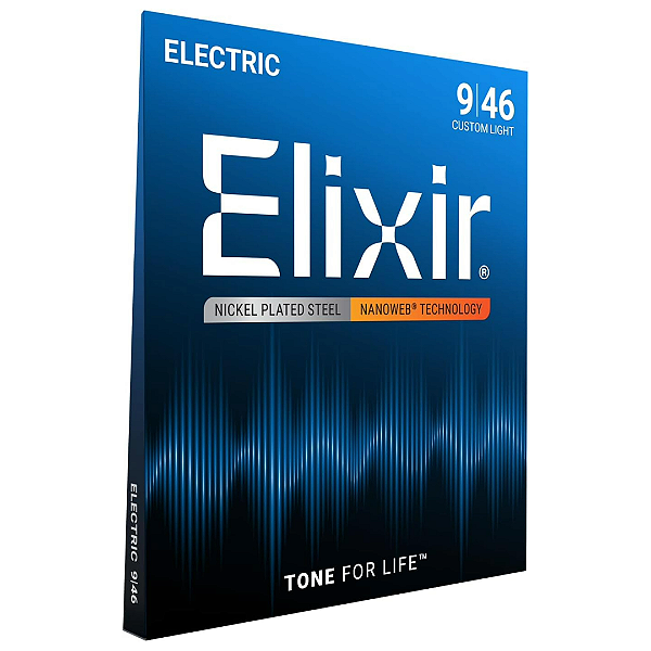 Encordoamento Para Guitarra Elixir Nickel Nanoweb .009