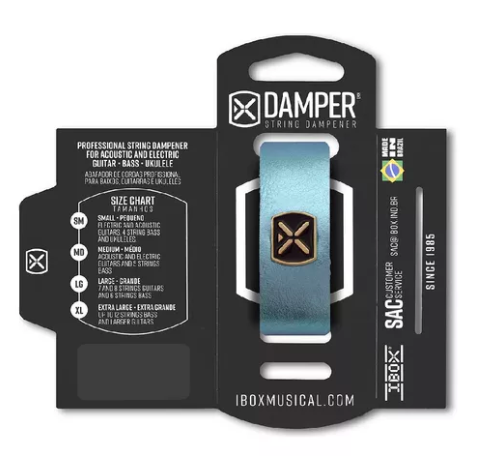 Abafador de Corda Damper Ibox COURO AZUL METÁLICO LG