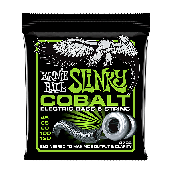 Encordoamento Baixo 5 Cordas Ernie Ball Slinky Cobalt .045