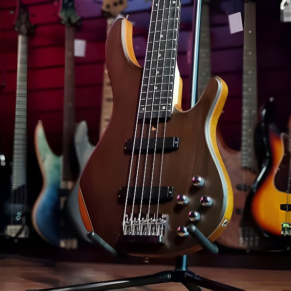 Baixo 5 Cordas Ativo Tagima Millenium Top 5 Natural