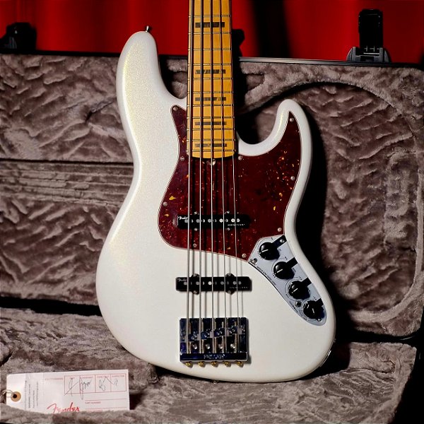 Baixo 5 Cordas Fender American Ultra Jazz Bass Arctic Pearl