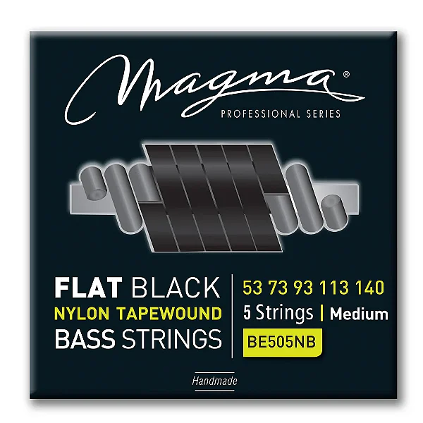 Encordoamento Para Baixo 5 Cordas Magma Flat Black .053