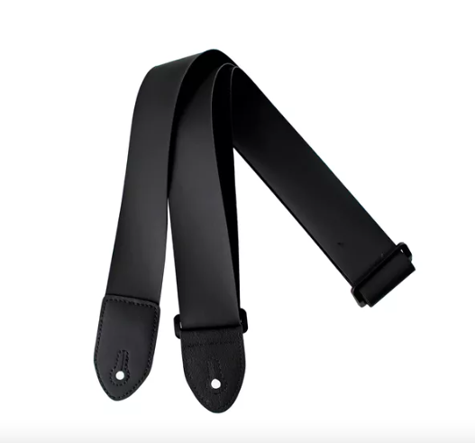 Correia Para Guitarra, Baixo E Violão Básica Couro Preta