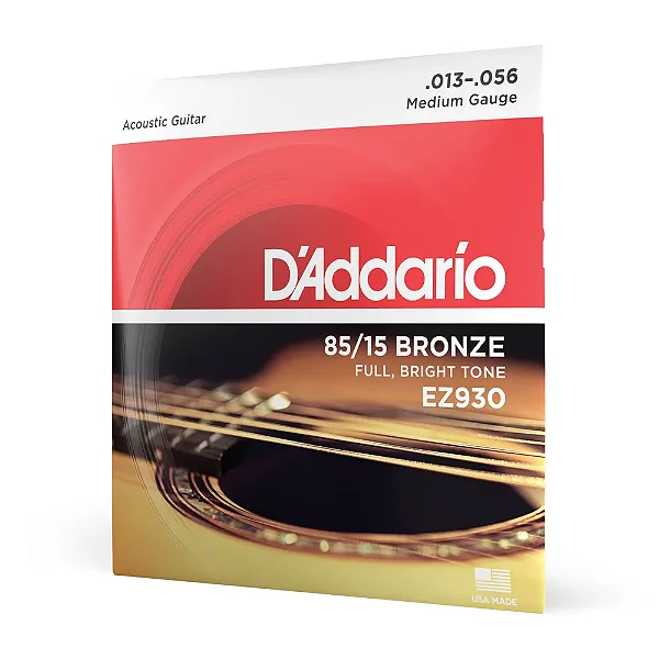 Encordoamento Para Violão Aço Daddario Bronze Medium .013