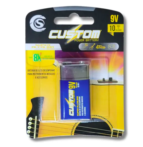 BATERIA CUSTOM SOUND SUPER ALCALINA 9V 6LR61