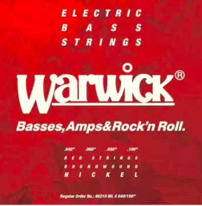 Encordoamento Para Baixo 4 Cordas Warwick Red Nickel .040