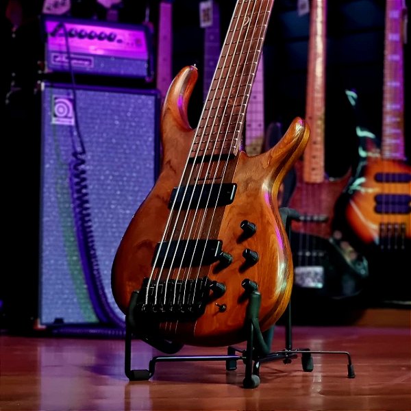 Baixo 6 Cordas Ativo Tobias Signature Handmade Natural