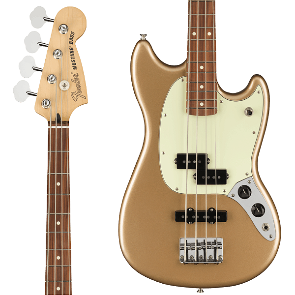 Baixo 4 Cordas Fender Player Mustang Bass PJ Firemist Gold