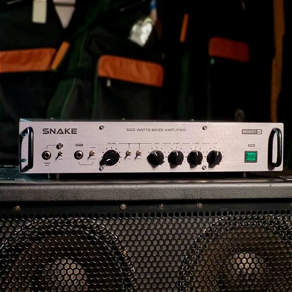 Amplificador Cabeçote Para Baixo 500W Snake Mosfet 4 ohms