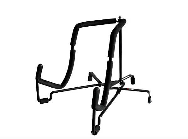 Suporte De Chão Portátil Para Guitarra E Baixo Preto