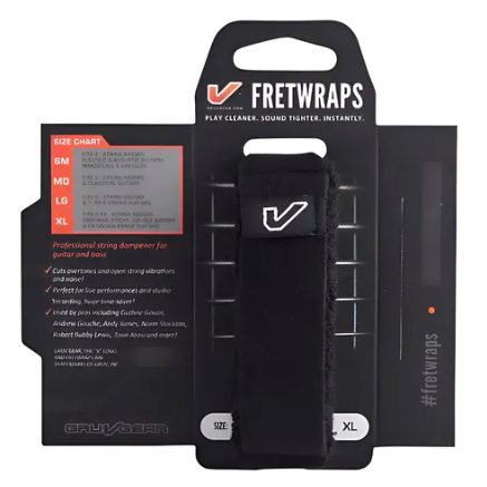 Abafador De Cordas Damper Baixo Gruvgear Fretwraps Preto Xl