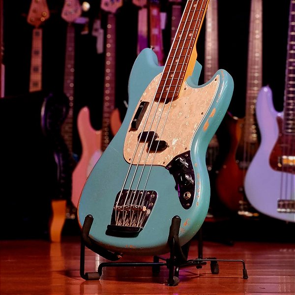 Baixo 4 Cordas Fender Mustang Bass Signature Jmj Daphne Blue