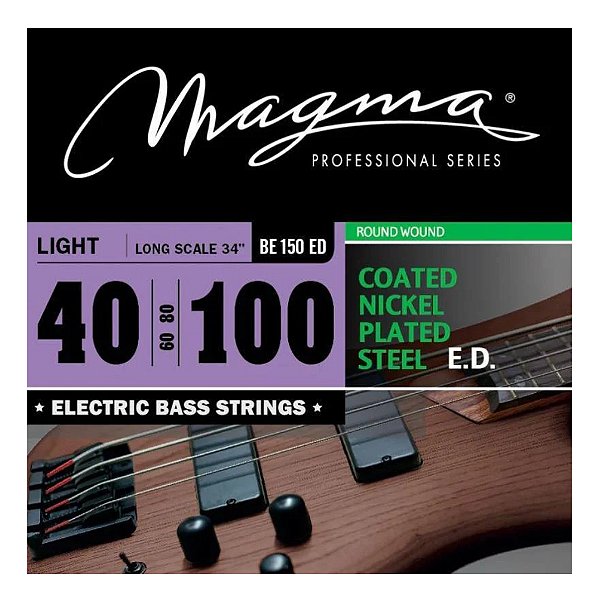 Encordoamento P/ Baixo 4 Cordas Magma Ed Revestida .040