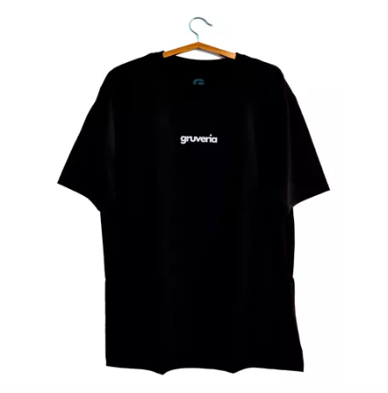 Camiseta Estampada Gruveria 100% Algodão Unissex Preta GG