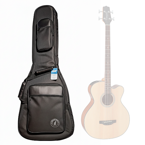 Bag Capa Acolchoada Para Baixolão Gruveria Titanium Black