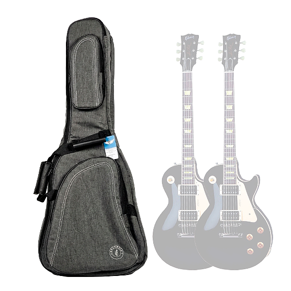 Bag Capa Dupla Acolchoada Para Guitarra Elegance Cinza