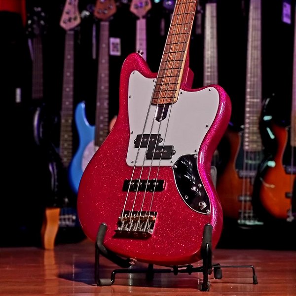 Baixo 4 Cordas Studebaker Jaguar Weasel Pink Sparkle