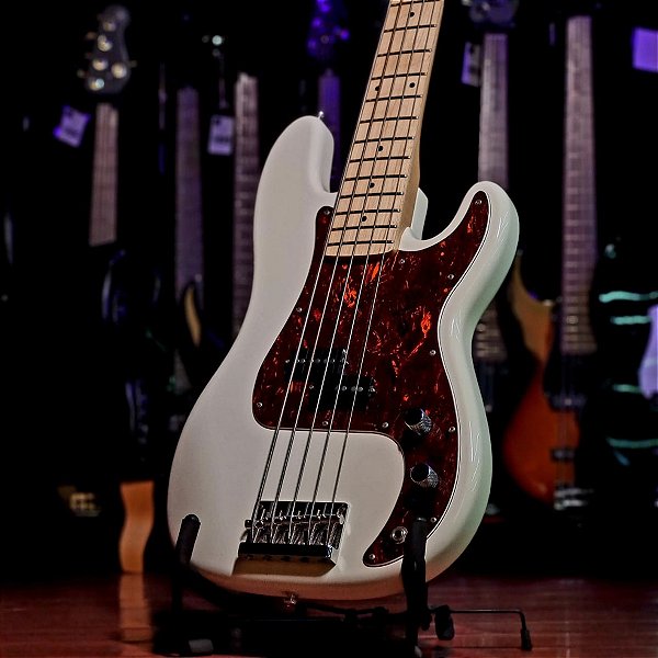 Baixo 5 Cordas Tribe Spike Precision Bass Olympic White