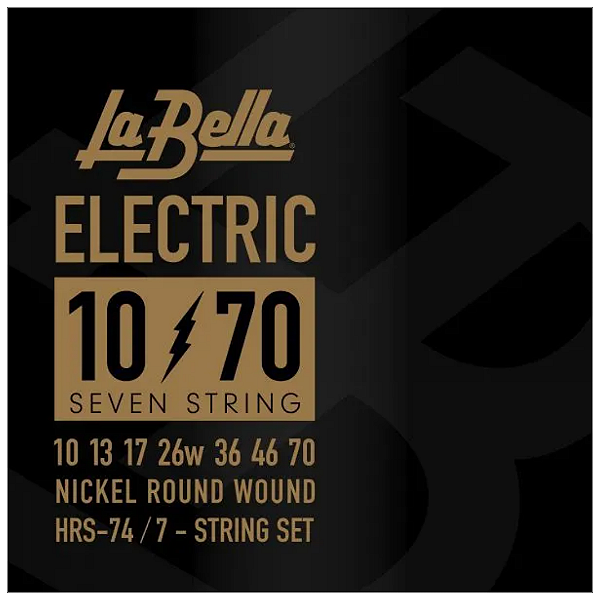 Encordoamento 7 Cordas Para Guitarra La Bella Nickel .010