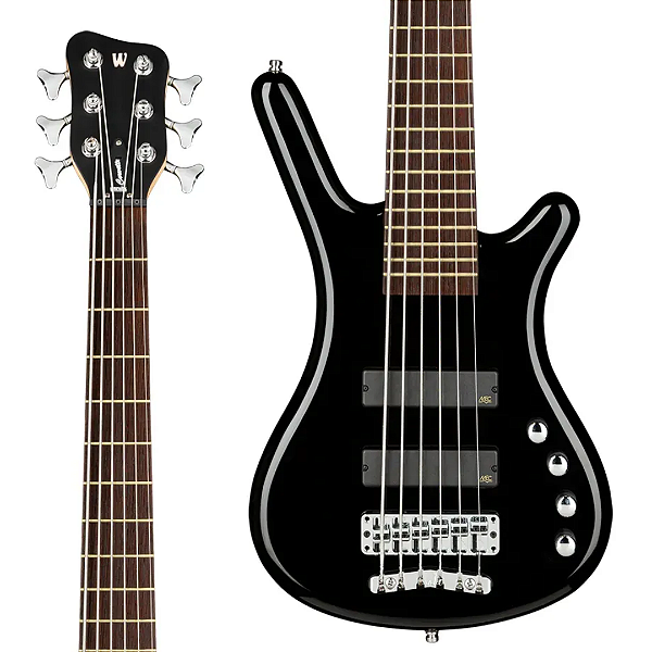 Baixo 6 Cordas Warwick Rockbass Corvette Basic Solid Black High Polish