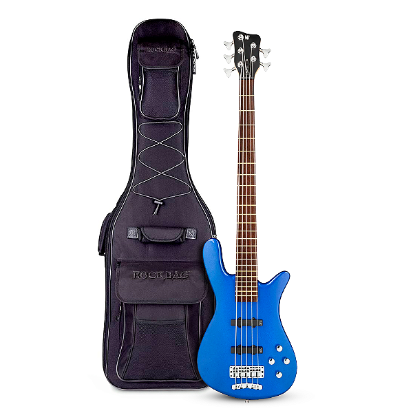 Baixo 5 Cordas Warwick Rockbass Streamer LX Blue Metallic High Polish