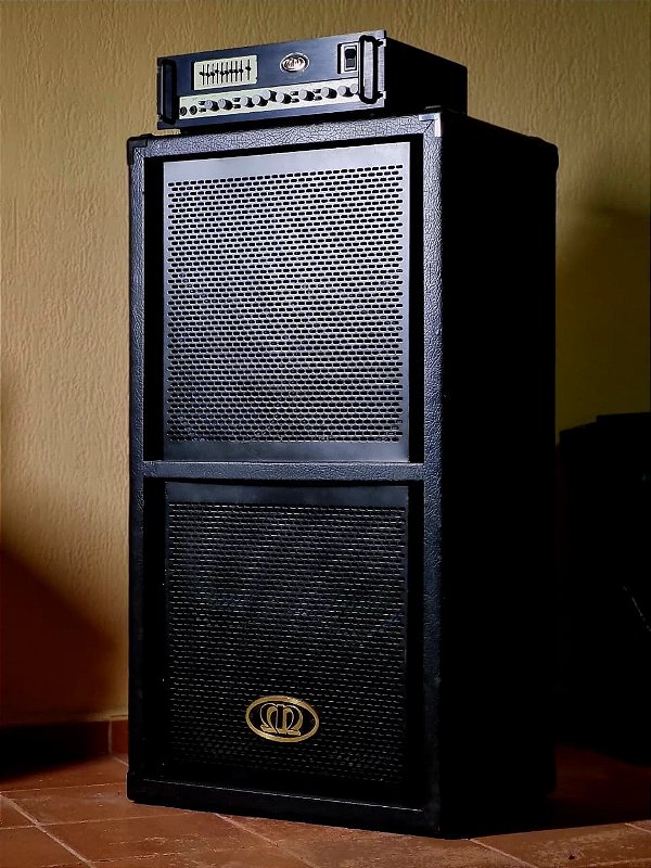 Amplificador Cabeçote Para Baixo Meteoro Mw1600 + Gabinete 8x10 Pro Line