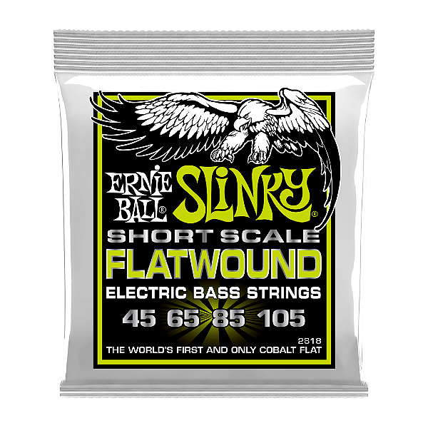 Encordoamento Baixo 4 Cordas Ernie Ball Regular Slinky Cobalt Flatwound Short Scale .045