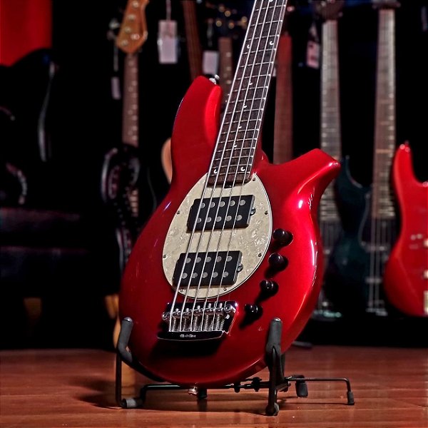 Baixo 5 Cordas Music Man Bongo 5 HH Blood Orange 2007