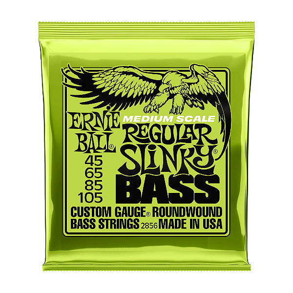 Encordoamento Baixo 4 Cordas Ernie Ball Regular Slinky Medium Scale .045