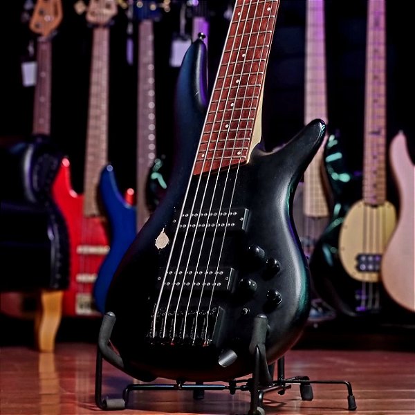 Baixo 6 Cordas Ativo Ibanez SR Standard SR306EB Weathered Black